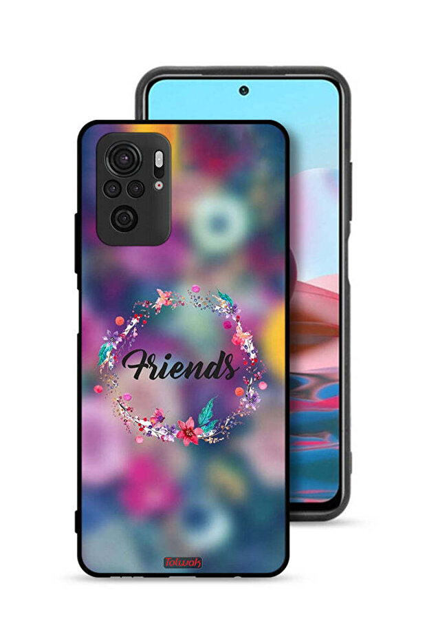 Xiaomi Redmi Note 10 4G Protective Case Cover Friends In Flowers Ring Art