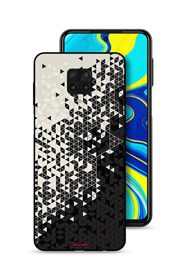 Xiaomi Redmi Note 9 Pro Protective Case Cover Pattern Digital Art Triangle - 1