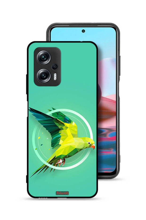 غطاء حماية لهاتف شاومي ريدمي نوت 11T برو بلس 5G، تصميم ببغاء، فن تجريدي