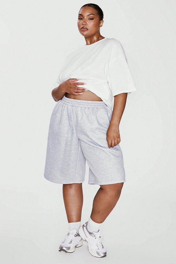 Unisex Geniş Kalıp Baggy Oversize Şort Büyük Beden Diz Hizasında Bermuda Şort - 5
