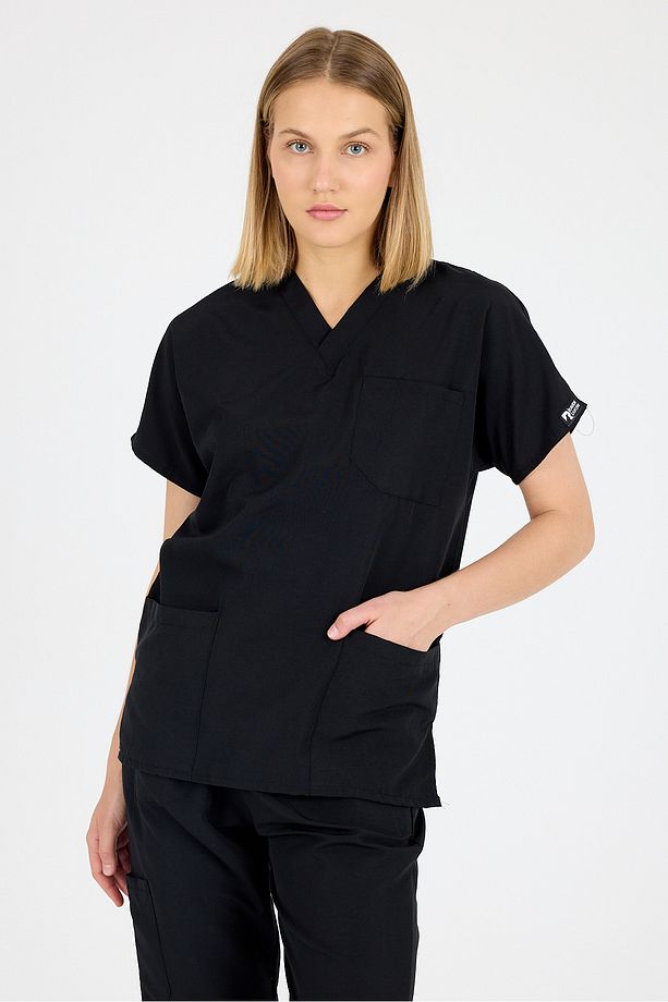 TEK ÜST FORMA - Unisex Yarasa Kol Hemşire Ve Doktor Forması Takımı Scrubs Hastane Üniforması - 5
