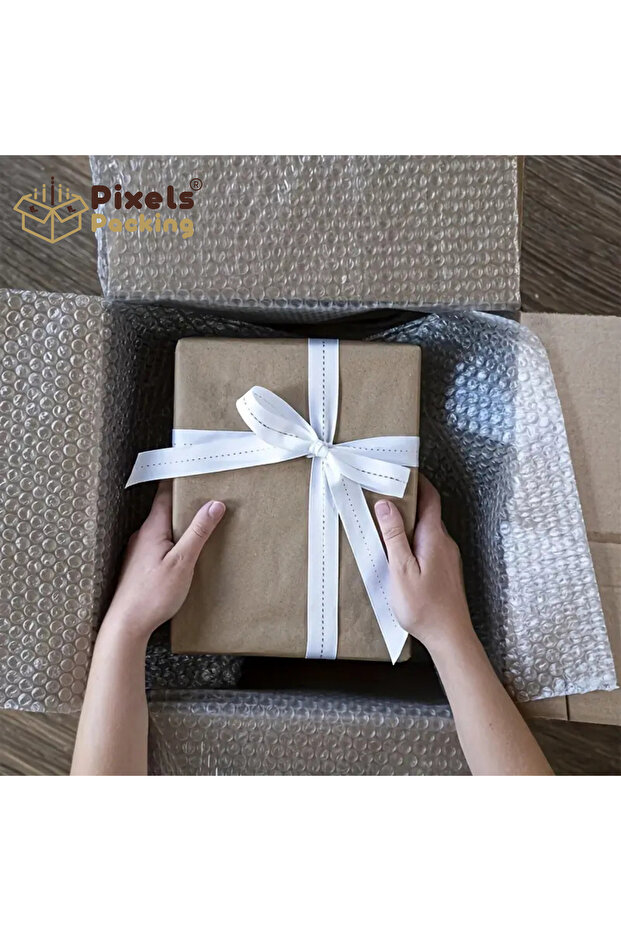 رول فقاعات بابلز شفاف من PixelsPacking بعرض 25سم × وطول 5متر،متعدد الاستخدام للتغليف والشحن والتعبئة - 4