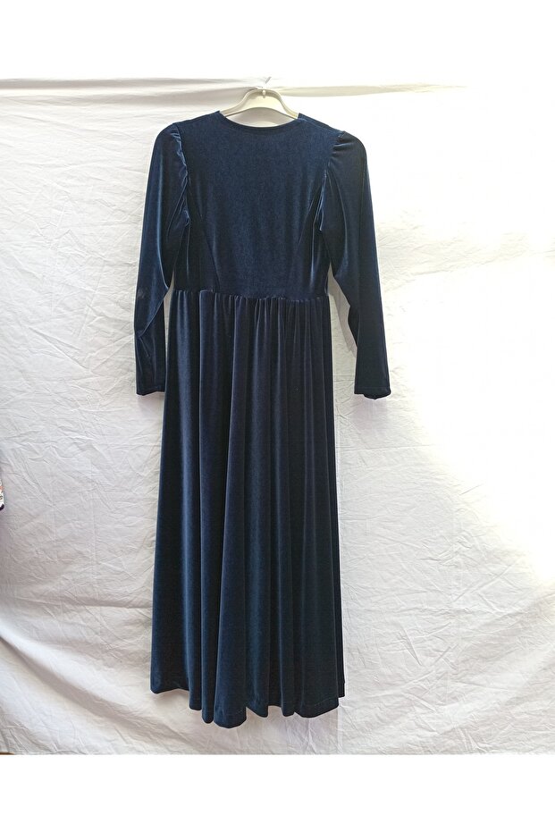 Kadife kiloş elbise - 2