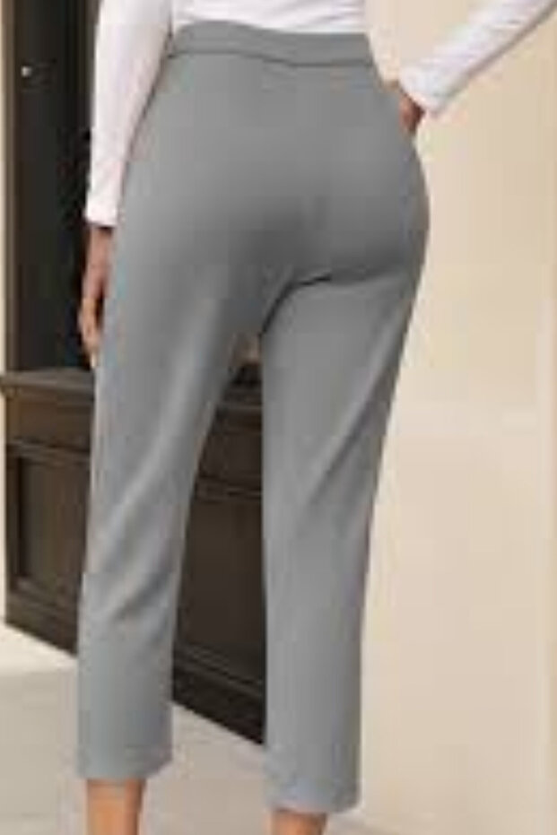 Yüksek Bel Dar Paça Pantolon - 2