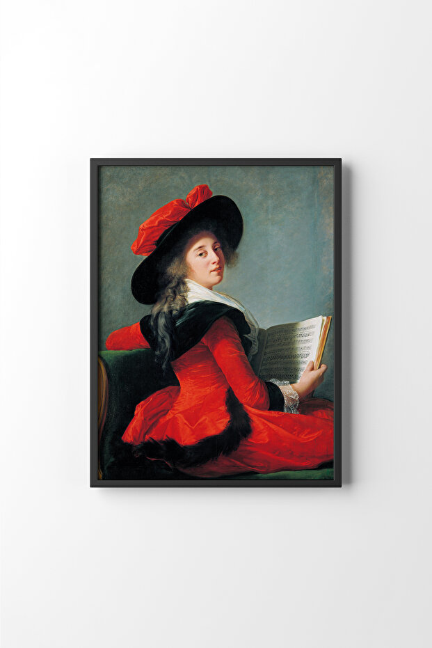 Portrait of Baroness De Crussol - Black Frame