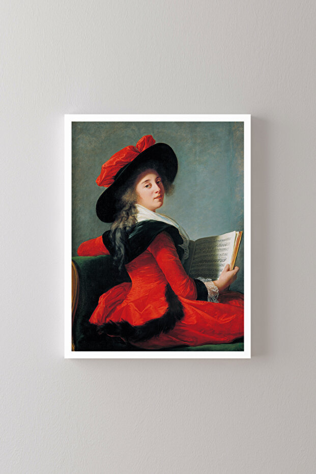 Portrait of Baroness De Crussol - White Frame