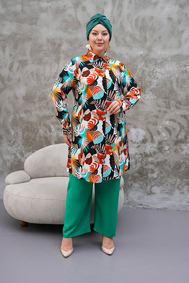 تونيك منقوش متعدد الألوان - 4