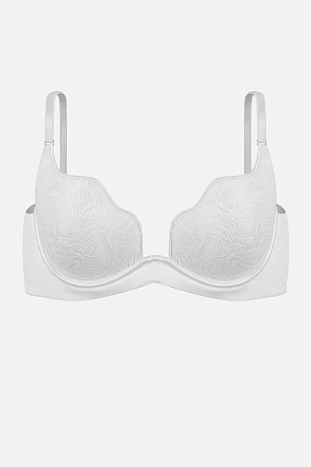 حمالة صدر مطبوعة من Oyster Lace Wonna بدون دعم وبدون حشوة -2822-Ecru