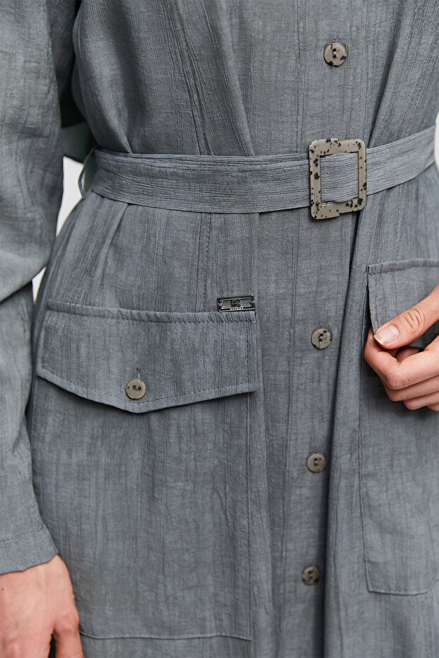 Aerobin Gömlek Elbise - 6