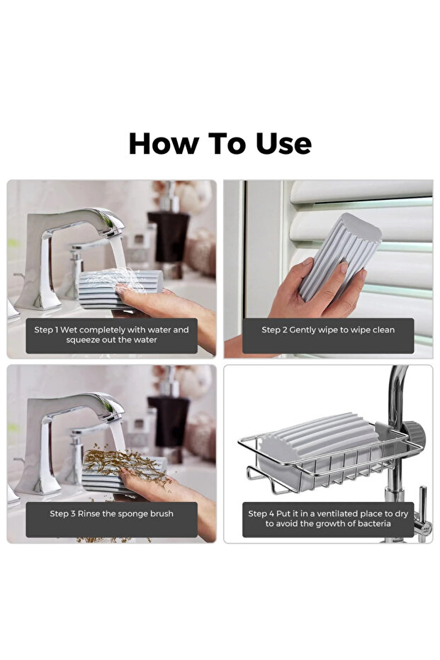 Multi-purpose PVA sponge with high absorption, gray - 3