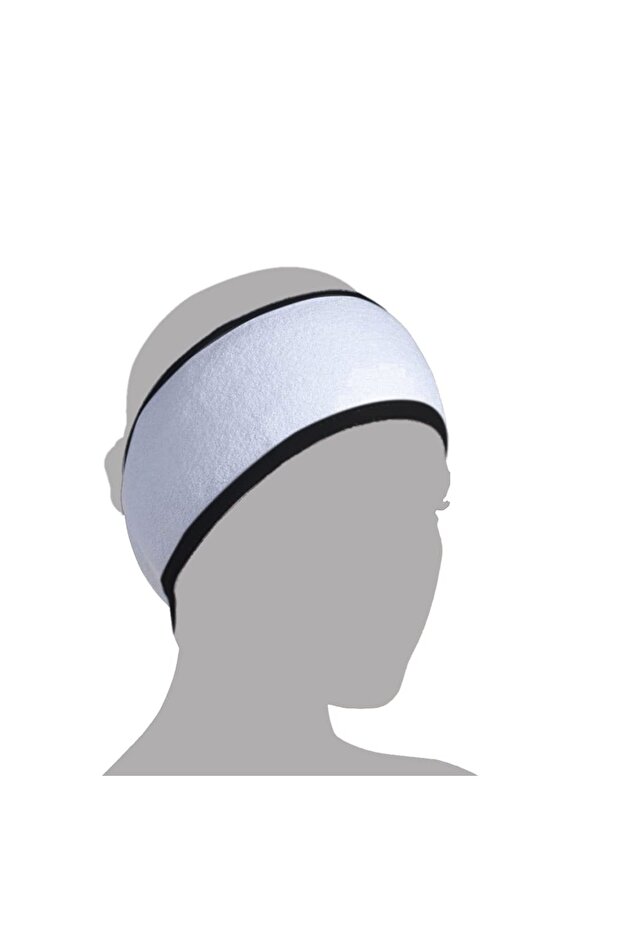 Facial Spa Headband, Ultra Soft Microfiber Adjustable Face Wash Headband - White