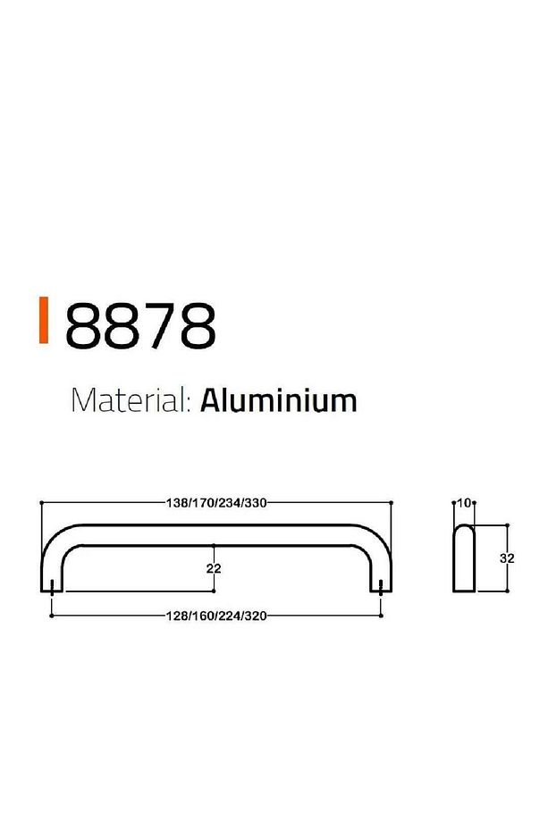 Mobilya Kulbu Gold Renk 320mm Kulp 1 Adet (SY8878 0320 GL) - 4