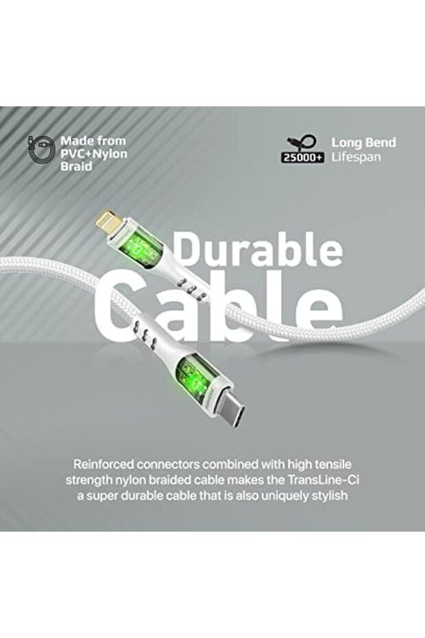 Type-C to Lightning Cable 1.2m, Ultra-Fast 27W Power Delivery Cable with 480 Mbps Sync Charg - 7