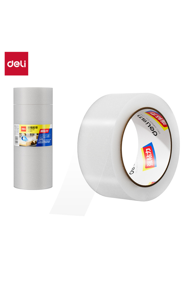 30213 Packing Tape, 48mm×100y×45um, Transparent, 6 Rolls/Tube – For Sealing Cartons