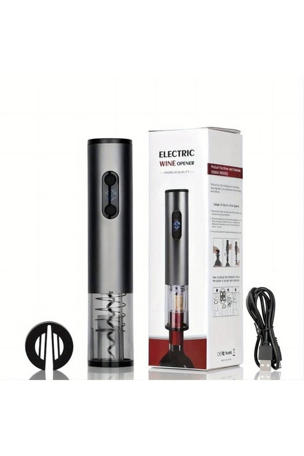 Electric corkscrew with foil cutter accessory