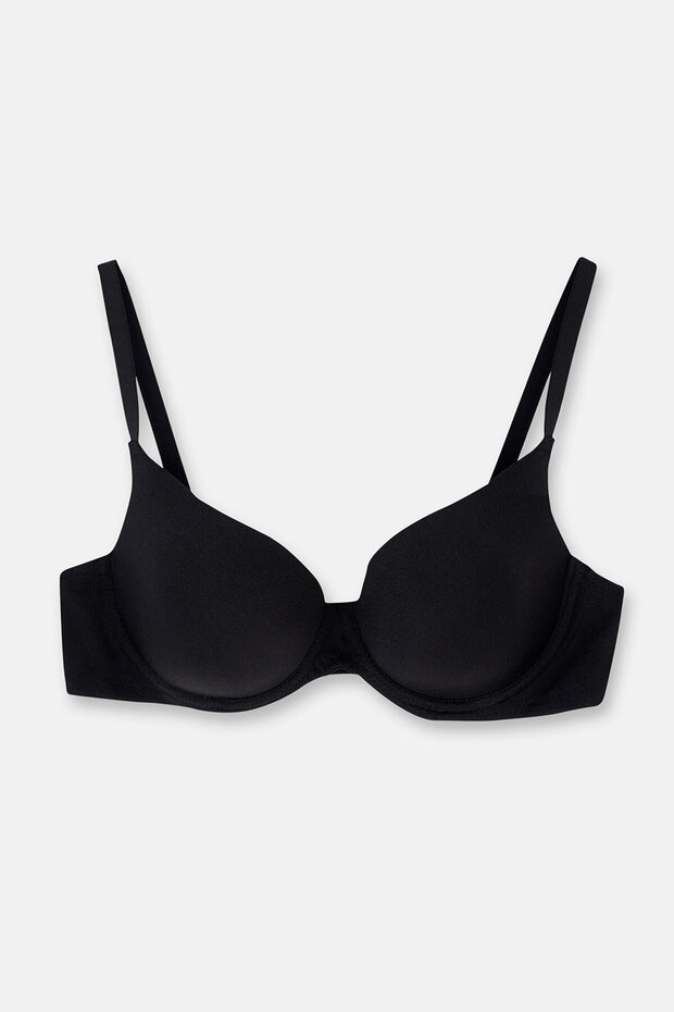 حمالة صدر ناعمة باللون الأسود - 1