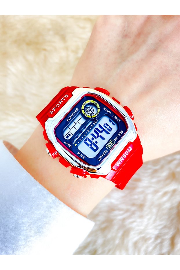Alarm-Light-Stopwatch-5 Atm Waterproof-Gift Children's Wristwatch