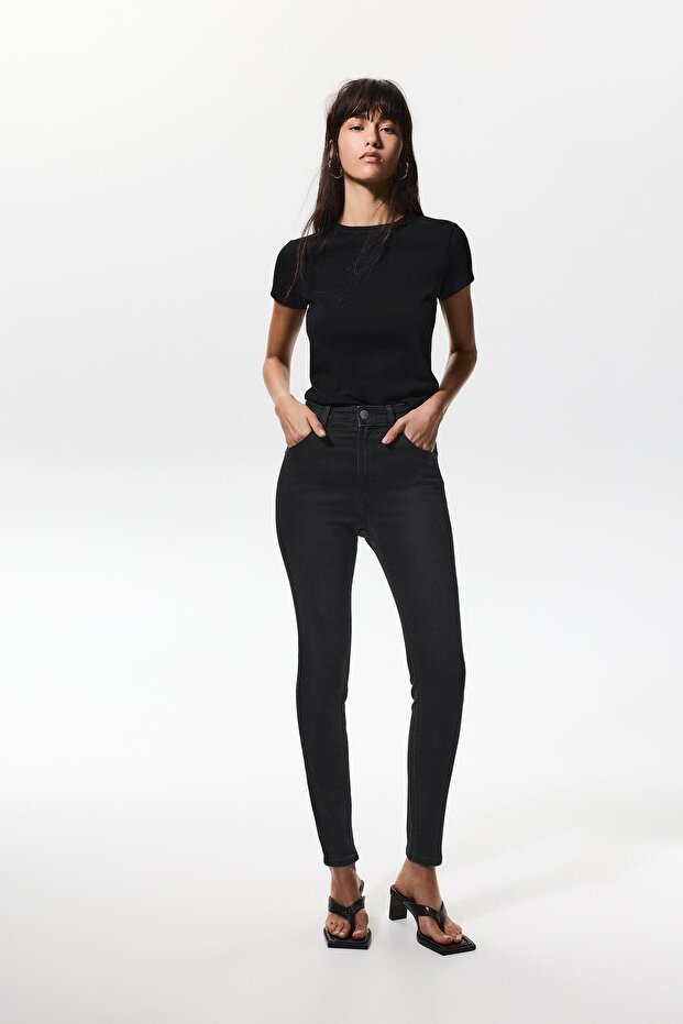 Yüksek bel skinny jean - 2