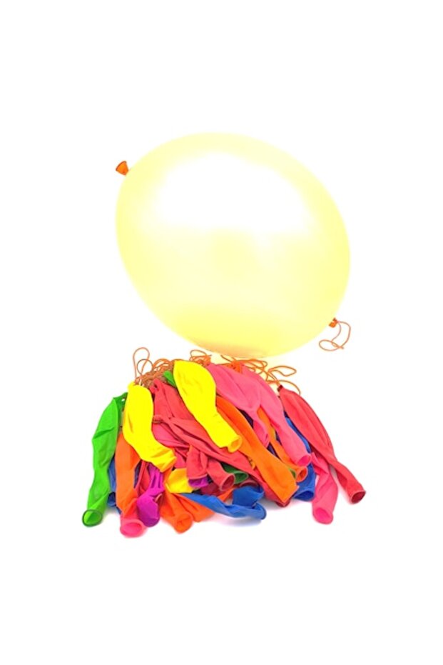Set 50 multicolor balloons with string 45 cm - 1