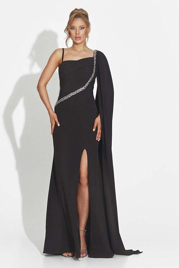 Rochie dama lunga neagra Libre - 2