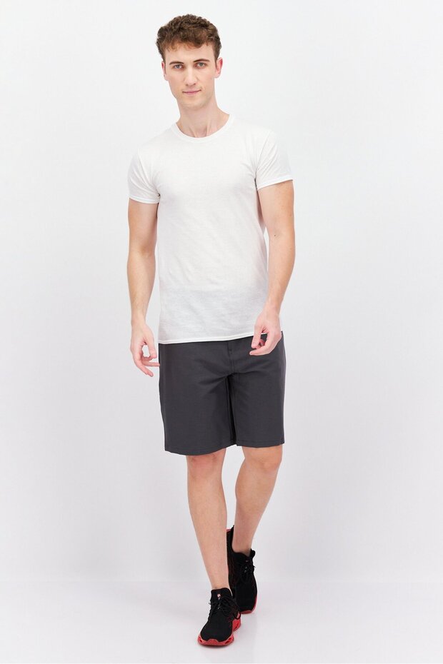 شورت هيذر أساسي للرجال، رمادي - 2