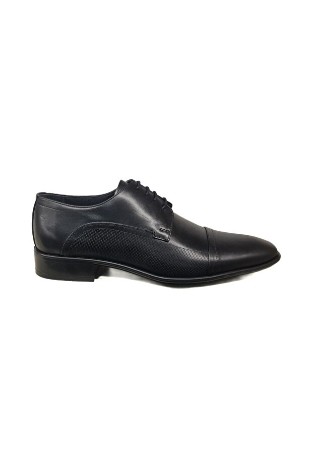 Bayclas Lace-Up Men's Genuine Leather Side Edge Laser Printed Toe Fold Model Neolit Sole Shoes Bc-9