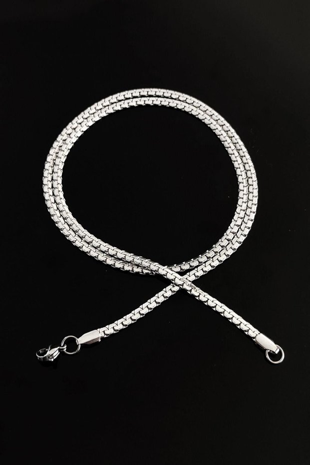 Men's Steel Necklace - Flat Model Grek 316L • Necklace for Lover • Spouse • Father