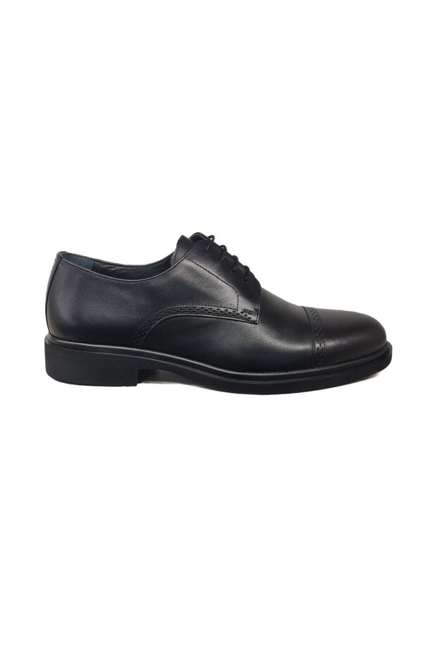 Bayclas Lace-Up Men's Genuine Leather Toe Laser Stripe Floor Model Heeled Poly Sole Shoes Bc-405-Opol