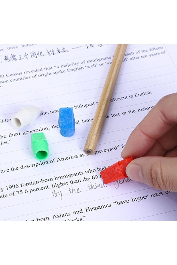 ممحاة متعددة الألوان لغطاء قلم رصاص - 50 قطعة - 3