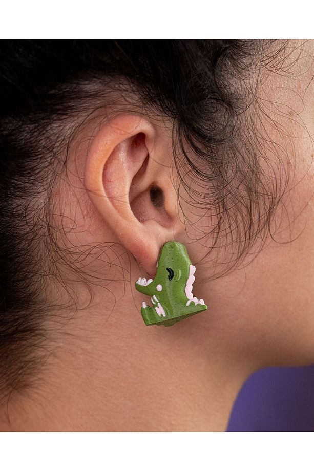 T-rex Figürlü Mıknatıslı Küpe (ÇİFT) - 1