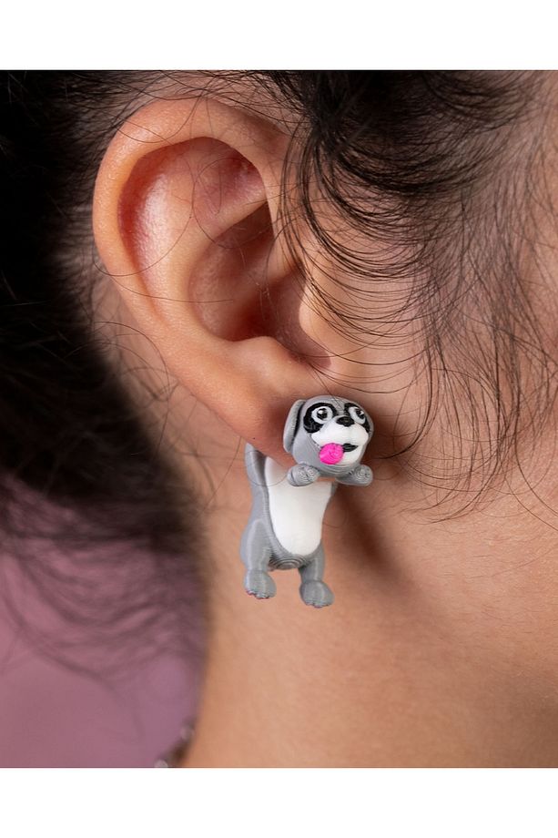 Pug Köpek Figürlü Küpe (ÇİFT) - 1