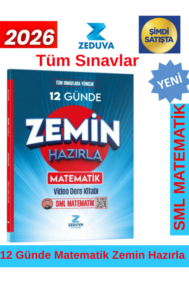 Zeduva 2026 SML Matematik 12 Günde Zemin Hazırla Matematik Video Ders Kitabı - 1