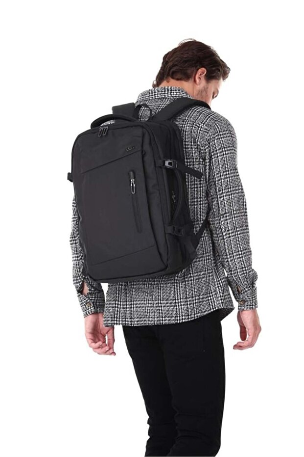 Men's Backpack with USB Port Black 51378