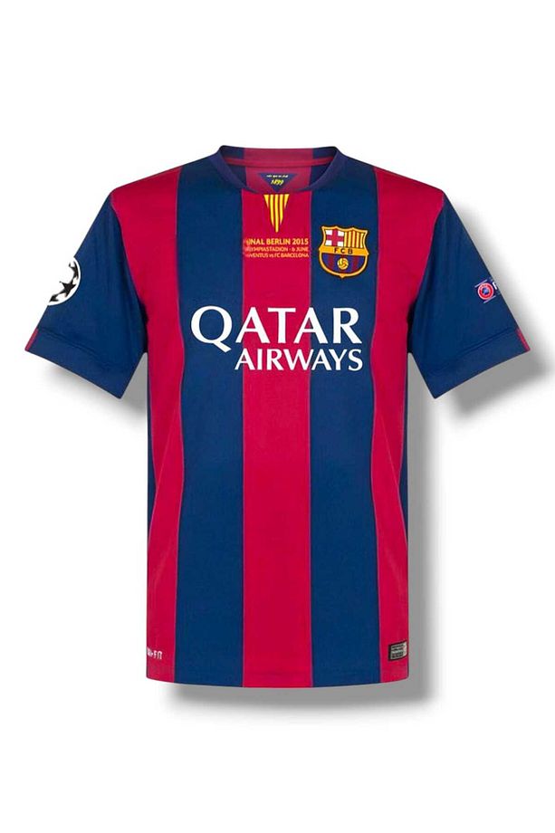 F.C B.a.r.c.e.l.o.n.a 2015 Lionel-MESSİ Şampiyonlar Ligi Finali Nostalji Çocuk Formasi (ARMALI) - 2