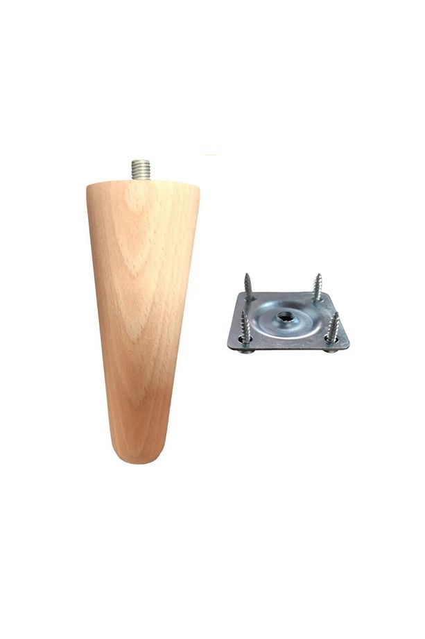 Ahsap Konik Ayak 12 cm- Baza Ayagi, Koltuk Ayagi, Mobilya Ayagi, Tv Ünitesi,dolap Ayagi,yükseltici - 1