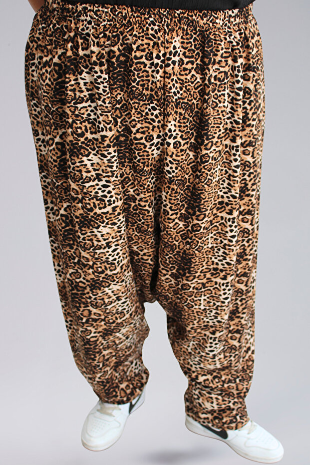 Viscose Fabric Leopard Patterned Women's Shalwar