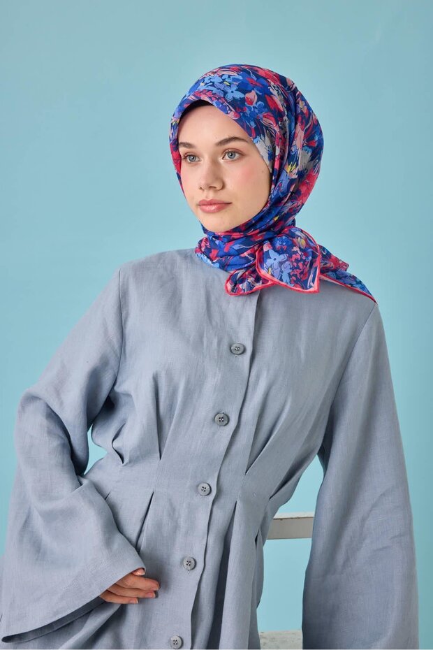 Bodrum Pattern Soft Cotton Scarf - 1