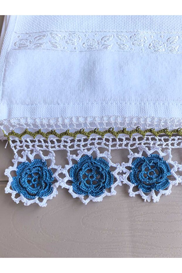 Handcrafted Embroidered, 3D Embroidered Hand Towel Dowry and Bundle 50X90Cm