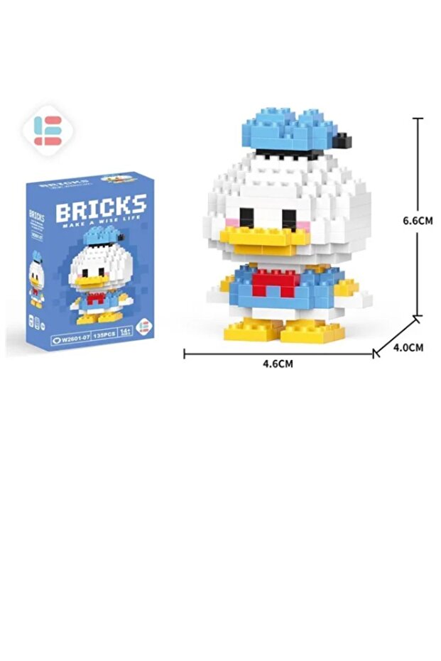 Donald Duck Bricks Figür Yapı Oyuncağı Yapım Seti - 2