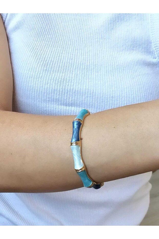 Mineli Renkli Kelepçe Bileklik - 1