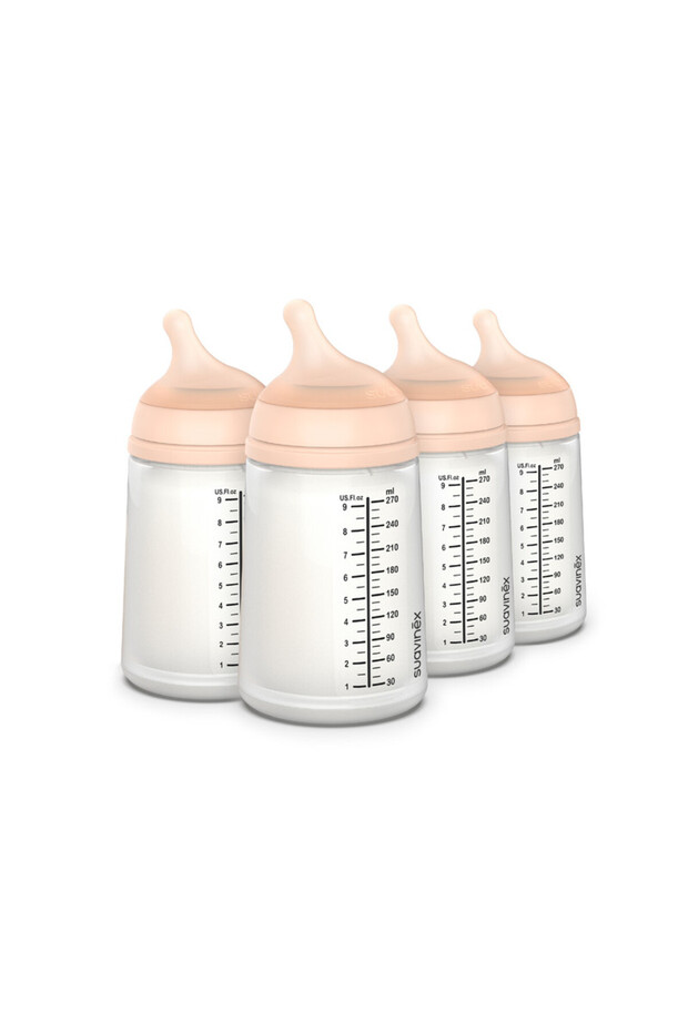 Zero Zero Anti Colic Baby Feeding Bottle,Perfect for Breastfeeding Babies 270ml x4 Set of 4