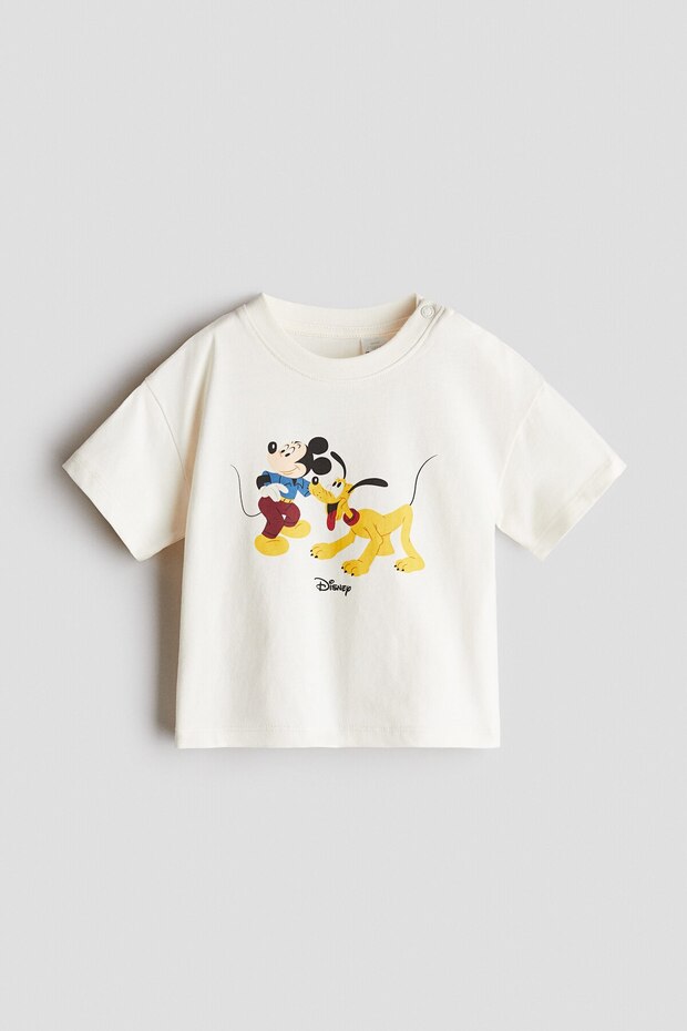 Baskı Motifli ve Pamuklu Tişört - 4