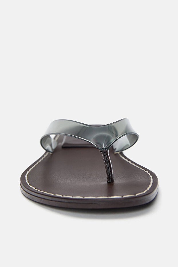 Düz vinil sandalet - 2