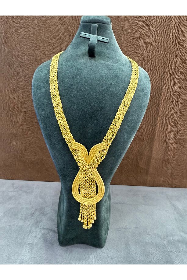 Gümüş Altın Kaplama Halat Zincir Modeli Set - 2