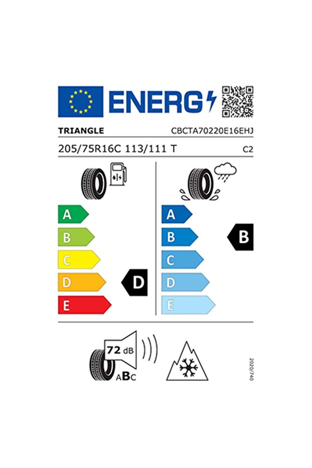 205/75 R16 C 113/111T 10PR Triangle Seasonx Van TA702 4 Mevsim Lastik 2024 Üretim (1 ADET) - 2