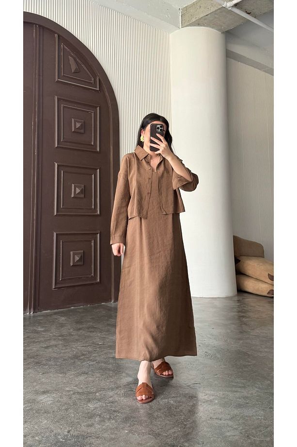 Ayarlanabilir Askılı , Modal , Gömlek - Elbise Takım “slim Fit” - 3