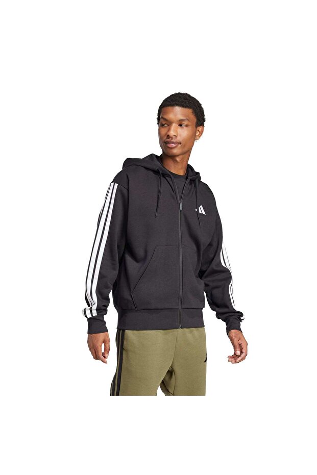 Essentials 3-Stripes Polar Kapüşonlu Üst - 4