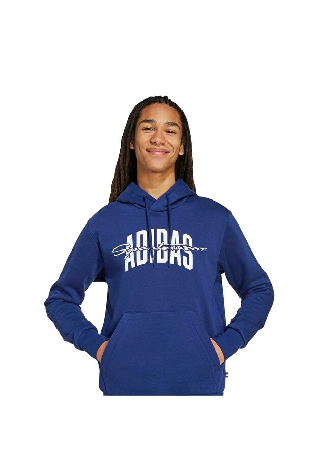 Collegiate Script Graphic Kapüşonlu Üst - 5