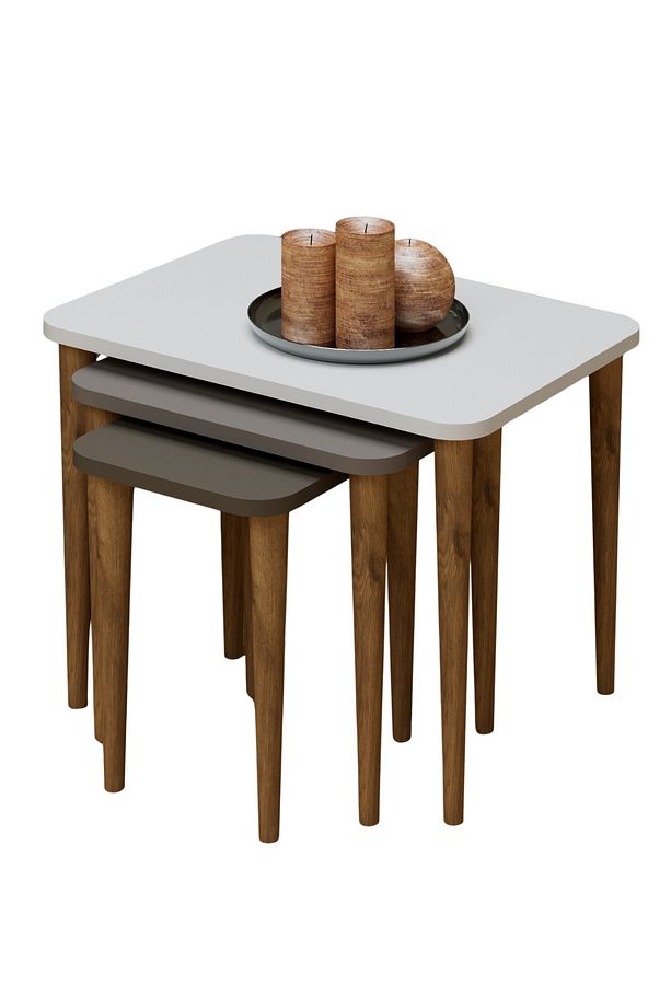 Beyaz - Cappuccino Letto Zigon Sehpa - 5