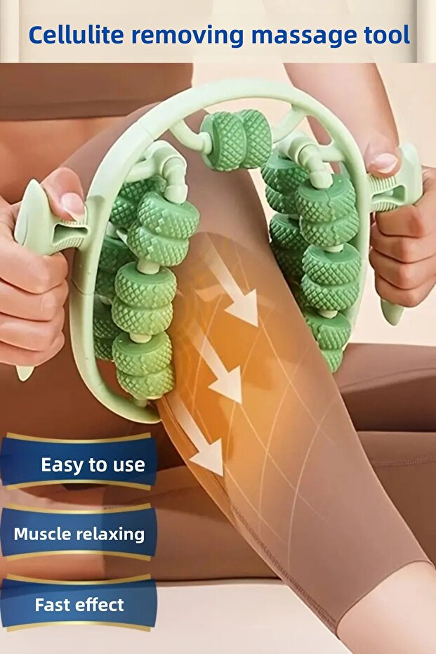 18 Wheel Massager – Adjustable Width and Ergonomic Design Relaxing - Green